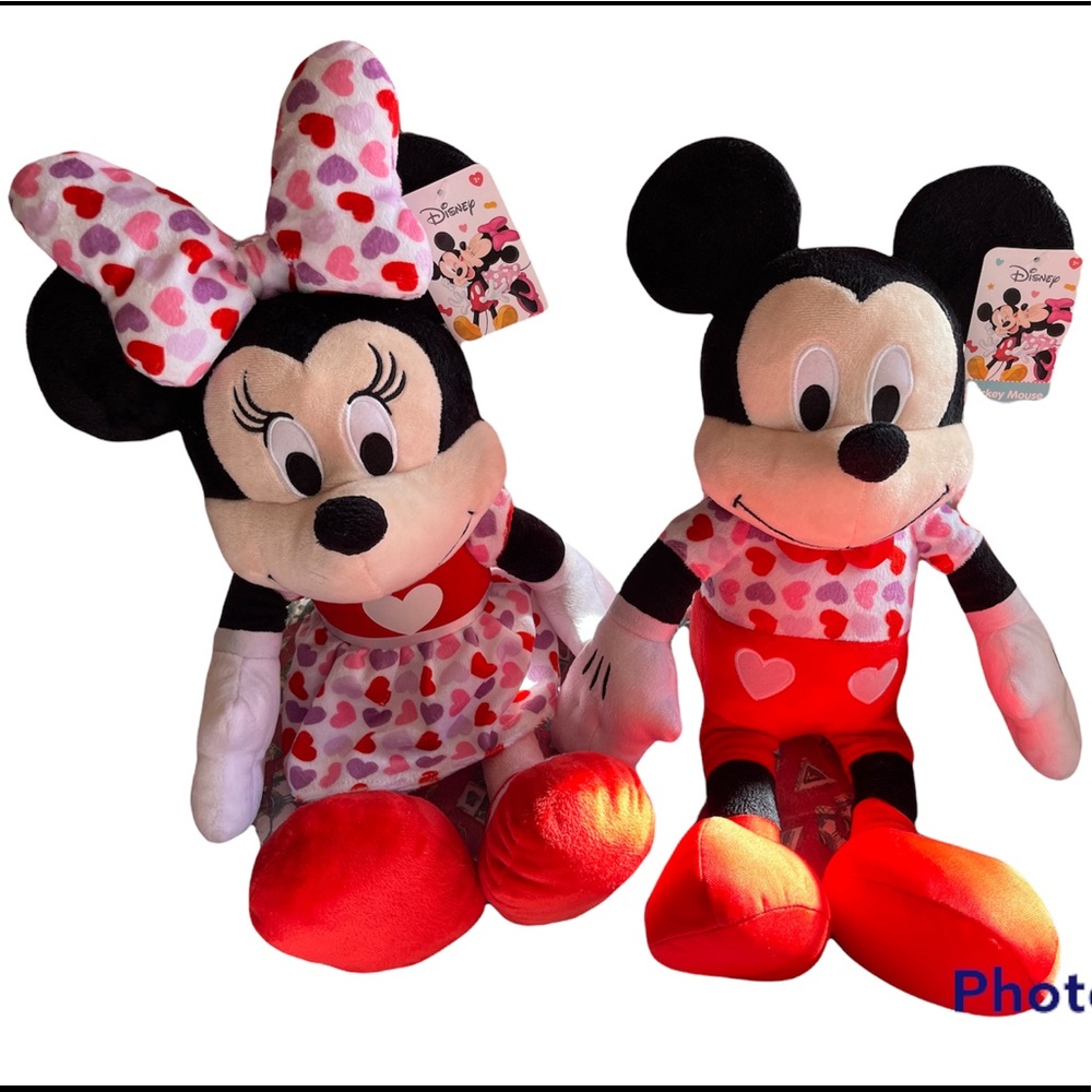 Disney Mickey and Minnie Mouse Valentine’s Day Plush Heart